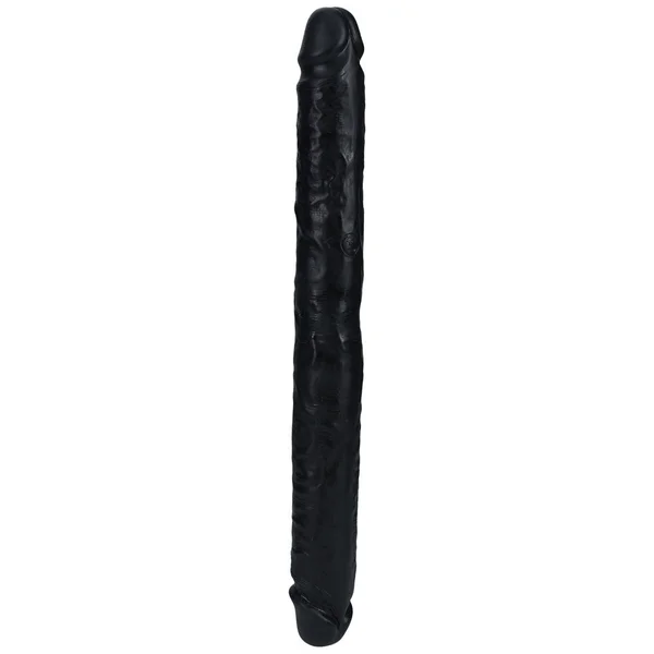 REALROCK 35cm Slim Double Dildo - Black - Black 35 cm (14'') Double Dong — image 4 of 6