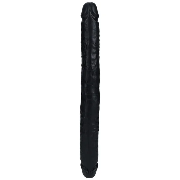 REALROCK 35cm Slim Double Dildo - Black - Black 35 cm (14'') Double Dong — image 3 of 6