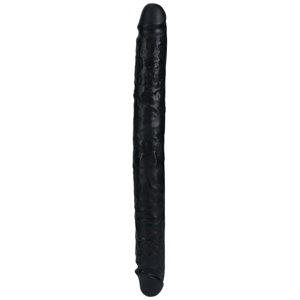 REALROCK 35cm Slim Double Dildo - Black - Black 35 cm (14'') Double Dong — image 2 of 6