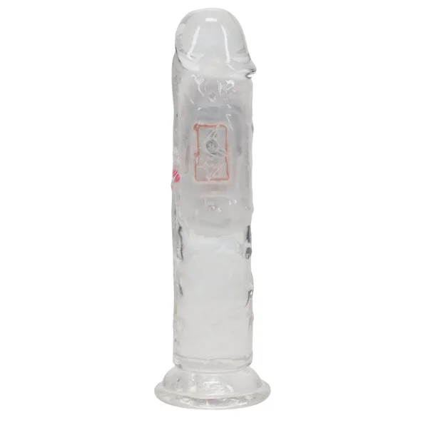 REALROCK 6'' No Balls Wireless Rechargeable LED Vibrating Dong - Clear with LED 16.5 cm USB Rechargeable Vibrating Dong with Remote — image 5 of 8