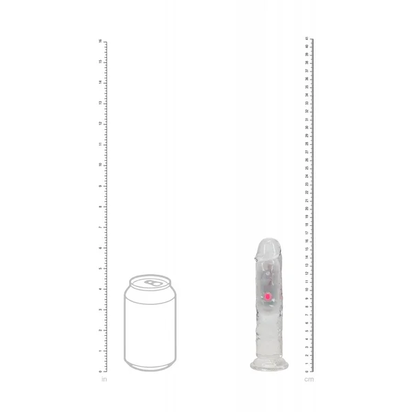 REALROCK 6'' No Balls Wireless Rechargeable LED Vibrating Dong - Clear with LED 16.5 cm USB Rechargeable Vibrating Dong with Remote — image 8 of 8