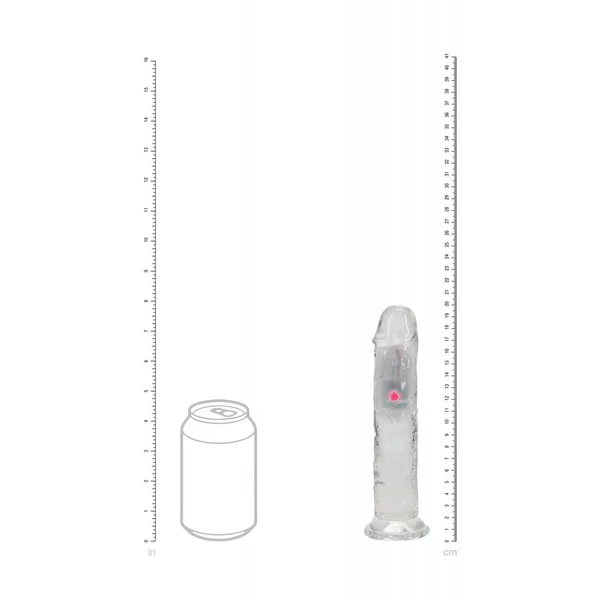 REALROCK 7'' No Balls Wireless Rechargeable LED Vibrating Dong - Clear with LED 20 cm USB Rechargeable Vibrating Dong with Remote — image 8 of 8