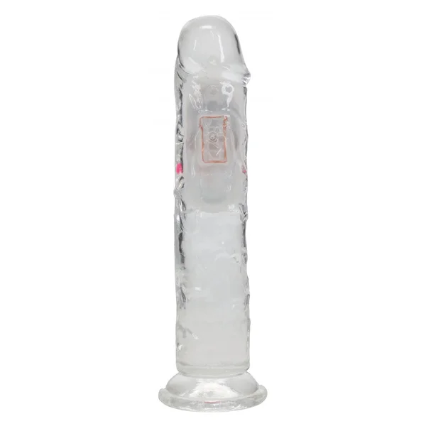 REALROCK 7'' No Balls Wireless Rechargeable LED Vibrating Dong - Clear with LED 20 cm USB Rechargeable Vibrating Dong with Remote — image 5 of 8