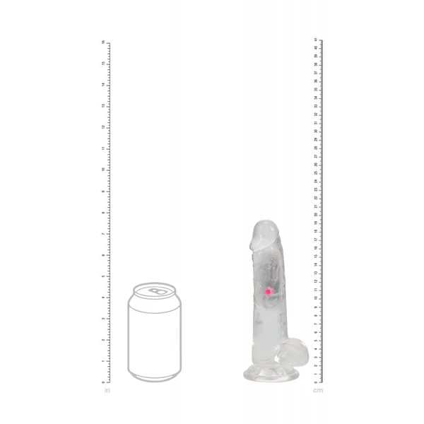 REALROCK 7'' with Balls Wireless Rechargeable LED Vibrating Dong - Clear with LED 19.5 cm USB Rechargeable Vibrating Dong with Remote — image 8 of 8