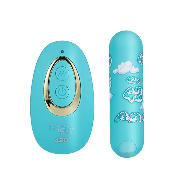 Maia JESSI 420 Remote - Sky Blue 7.6 cm USB Rechargeable Bullet with Wireless Remote — image 3 of 4