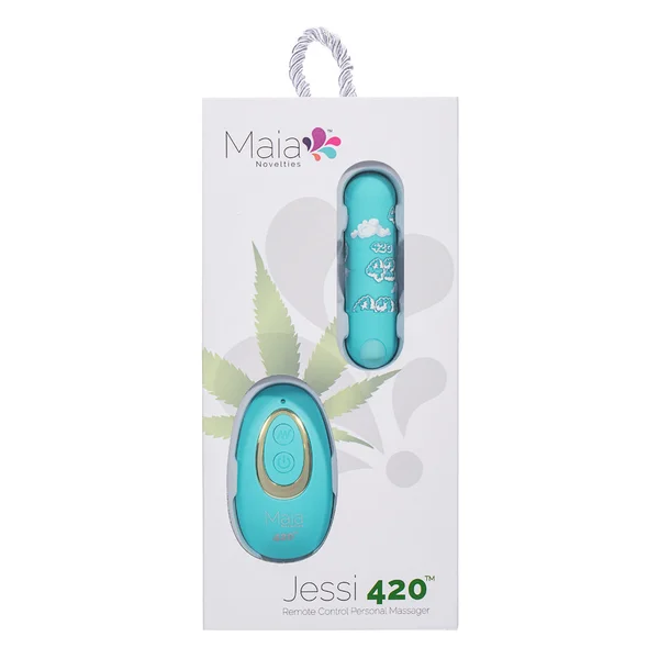 Maia JESSI 420 Remote - Sky Blue 7.6 cm USB Rechargeable Bullet with Wireless Remote — image 4 of 4