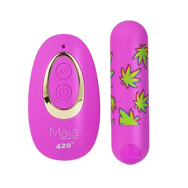 Maia JESSI 420 Remote - Purple 7.6 cm USB Rechargeable Bullet with Wireless Remote — image 4 of 5