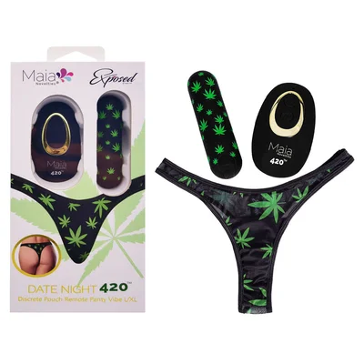 maia date night 420 panty vibe sm black sm 420 panty with black usb rechargeable bullet remote