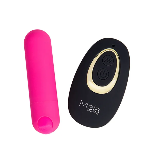 Maia DATE NIGHT PANTY VIBE - L/XL - Black L/XL Panty with Pink USB Rechargeable Bullet & Remote — image 4 of 5