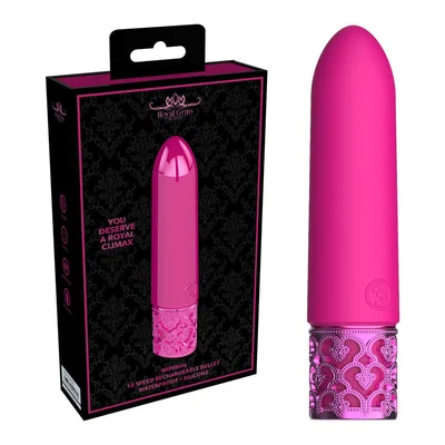 royal gems imperial silicone rechargeable bullet pink 10 cm usb rechargeable bullet