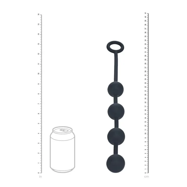 LEVELZ Round Silicone Anal Balls - M - 20mm - Black 32 cm Medium Anal Balls — image 4 of 7