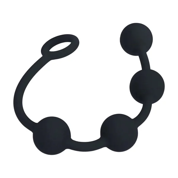 LEVELZ Round Silicone Anal Balls - M - 20mm - Black 32 cm Medium Anal Balls — image 3 of 7