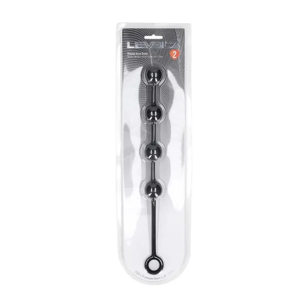 LEVELZ Round Silicone Anal Balls - M - 20mm - Black 32 cm Medium Anal Balls — image 6 of 7