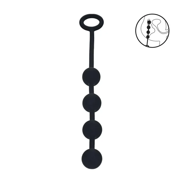 LEVELZ Round Silicone Anal Balls - S - 20mm - Black 23 cm Small Anal Balls — image 2 of 7