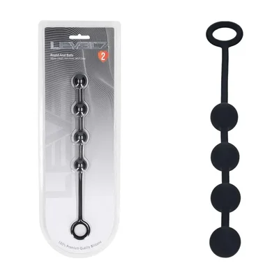 levelz round silicone anal balls s 20mm black 23 cm small anal balls