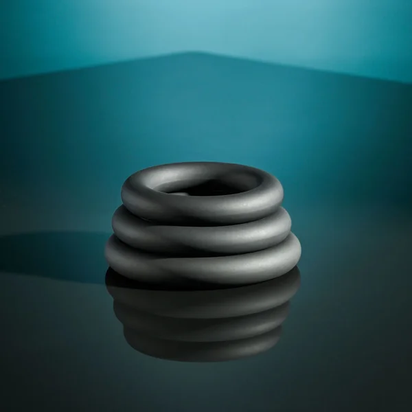Selopa 3 RING CIRCUS - Black Cock Rings - Set of 3 Sizes — image 3 of 7