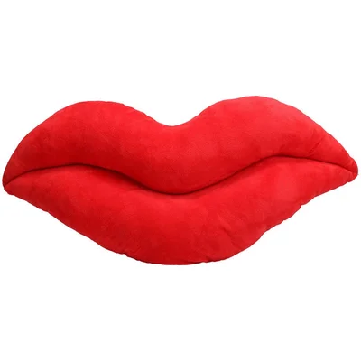 s line lip pillow plushie red small cushion