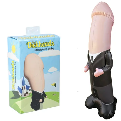 s line the dickheads groom bop bag 100 cm inflatable penis punching bag