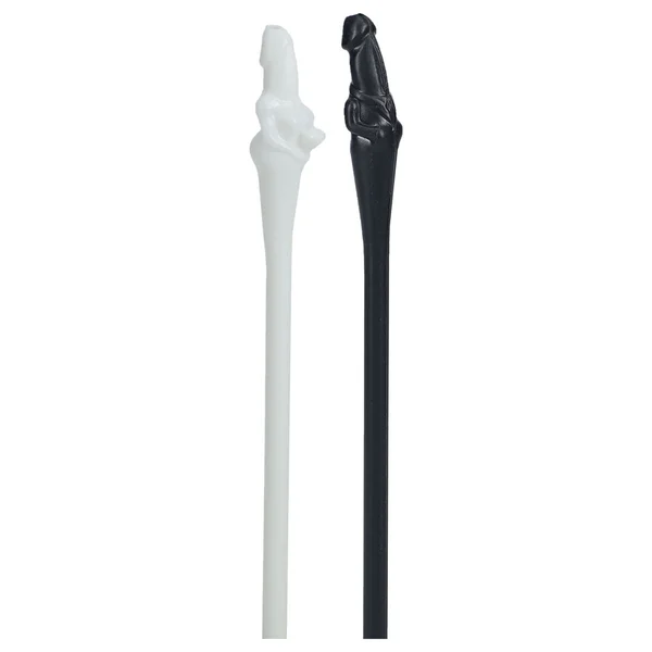 S-LINE The Dickheads - Couples Straws Black/White - Black/White Novelty Straws - 8 Pack — image 2 of 2