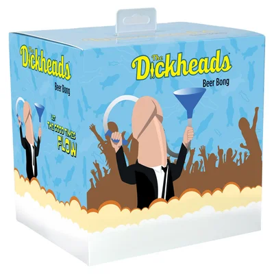 s line the dickheads beer bong blue novelty beer bong