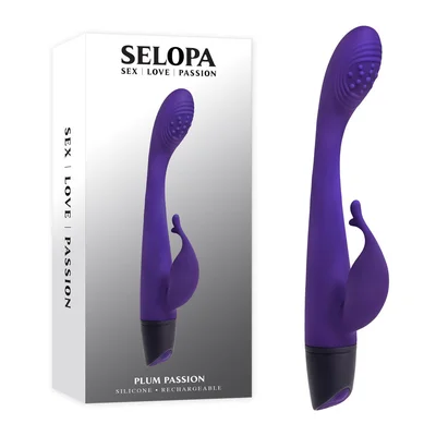 selopa plum passion purple 183 cm usb rechargeable rabbit vibrator