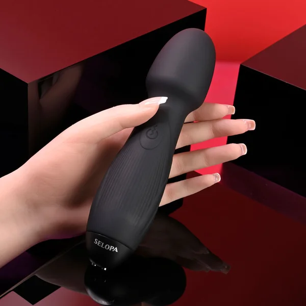 Selopa POWER TRIP - Black 18.8 cm USB Rechargeable Massage Wand — image 2 of 8