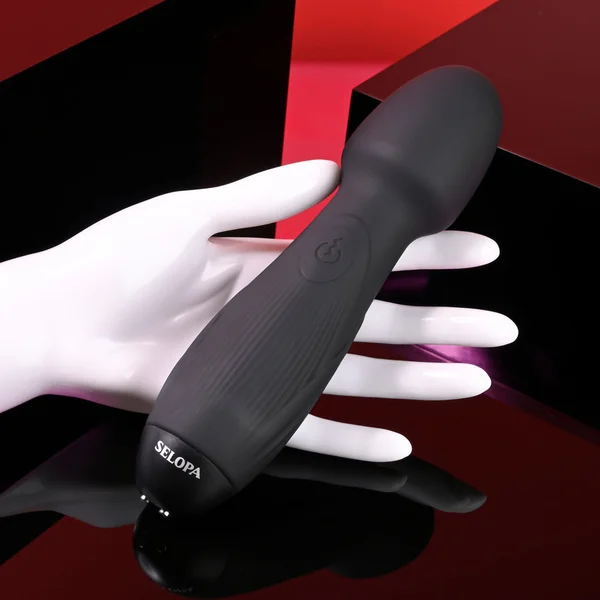 Selopa POWER TRIP - Black 18.8 cm USB Rechargeable Massage Wand — image 6 of 8