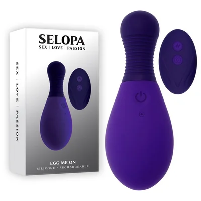 selopa egg me on purple 10 cm usb rechargeable egg with wireless remote