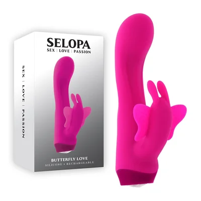 selopa butterfly love pink 138 cm usb rechargeable butterfly vibrator