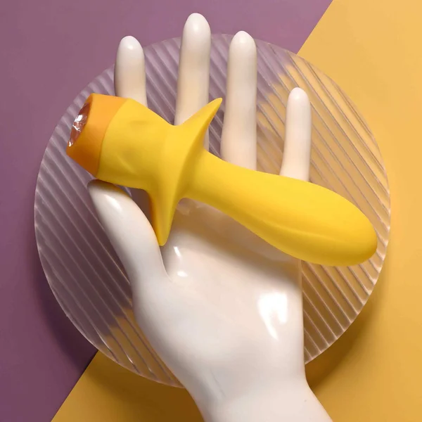 Selopa MELLOW YELLOW - Yellow 13.5 cm USB Rechargeable Vibrating Anal Plug — image 6 of 8