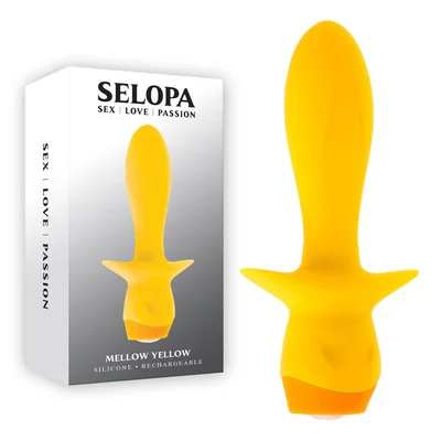 selopa mellow yellow yellow 135 cm usb rechargeable vibrating anal plug
