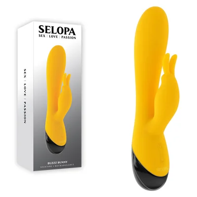 selopa buzzz bunny yellow 197 cm usb rechargeable rabbit vibrator