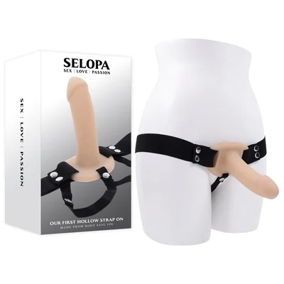 selopa our first hollow strap on light flesh 163 cm hollow strap on