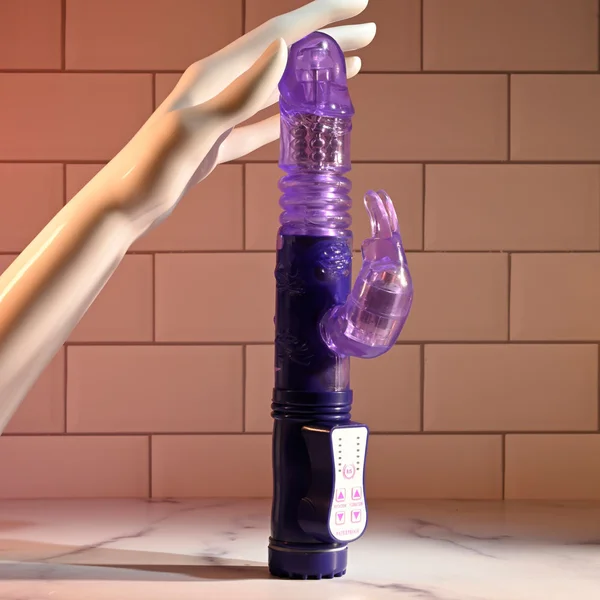 Selopa BUNNY THRUSTER - Purple 24.8 cm Thrusting Rabbit Vibrator — image 7 of 9