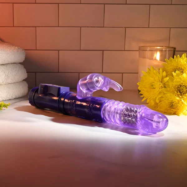 Selopa BUNNY THRUSTER - Purple 24.8 cm Thrusting Rabbit Vibrator — image 6 of 9