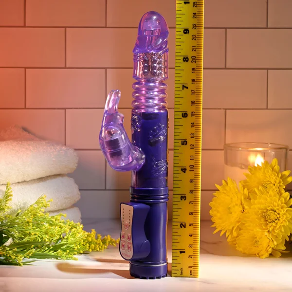 Selopa BUNNY THRUSTER - Purple 24.8 cm Thrusting Rabbit Vibrator — image 8 of 9