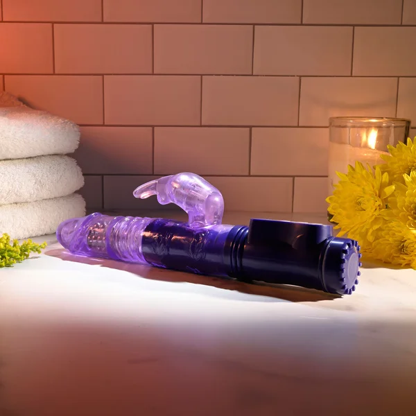 Selopa BUNNY THRUSTER - Purple 24.8 cm Thrusting Rabbit Vibrator — image 5 of 9