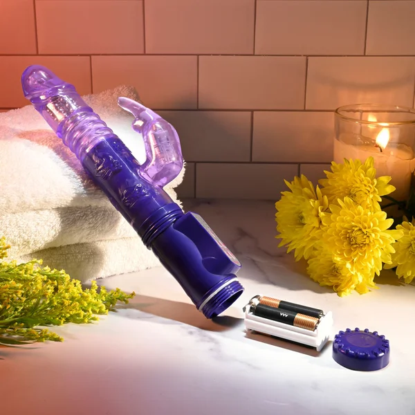 Selopa BUNNY THRUSTER - Purple 24.8 cm Thrusting Rabbit Vibrator — image 9 of 9