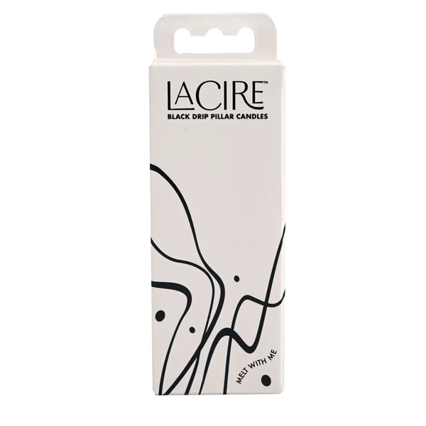 LaCire Drip Pillar Candles - Black - Black Drip Candles - Set of 3 — image 4 of 4