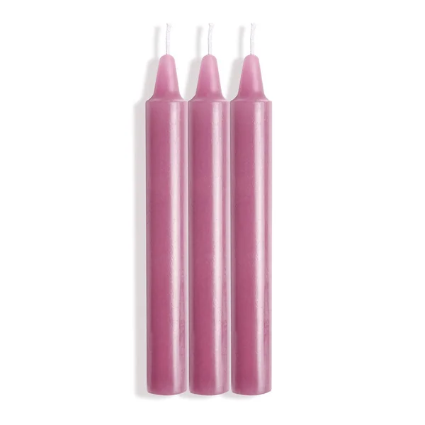 LaCire Drip Pillar Candles - Violet - Violet Drip Candles - Set of 3 — image 2 of 5
