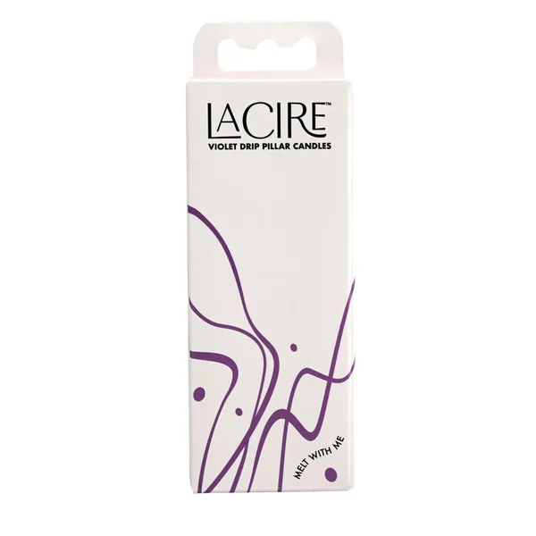 LaCire Drip Pillar Candles - Violet - Violet Drip Candles - Set of 3 — image 5 of 5