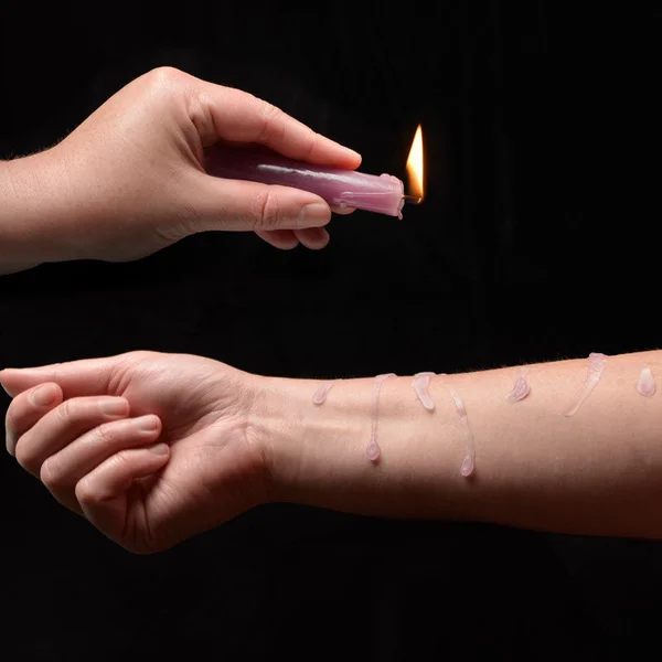 LaCire Drip Pillar Candles - Violet - Violet Drip Candles - Set of 3 — image 3 of 5
