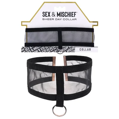 sex mischief sheer day collar black collar