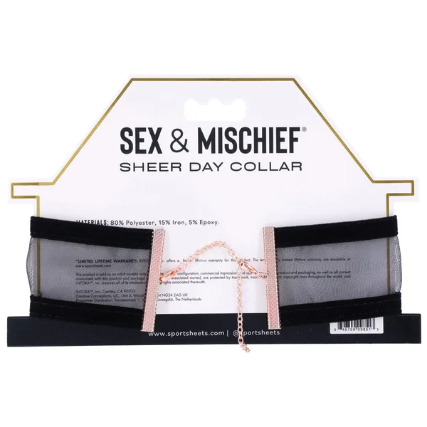 Sex & Mischief Sheer Day Collar - Black Collar — image 8 of 8