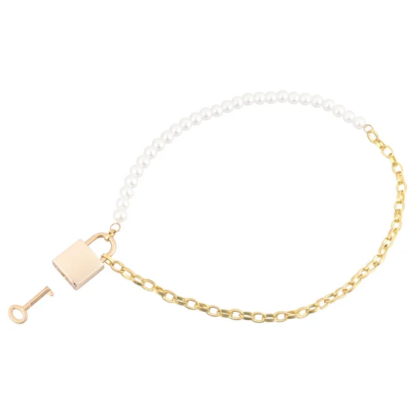Sex & Mischief Pearl Day Collar - Pearl/Gold Necklace — image 4 of 7