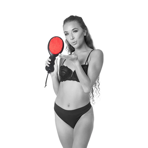 Sex & Mischief Amor Paddle - Red/Black Spanking Paddle — image 4 of 5