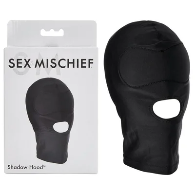 sex mischief shadow hood black hood with mouth opening