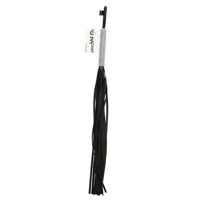 sex mischief sparkle flogger blacksparkle 78 cm flogger whip