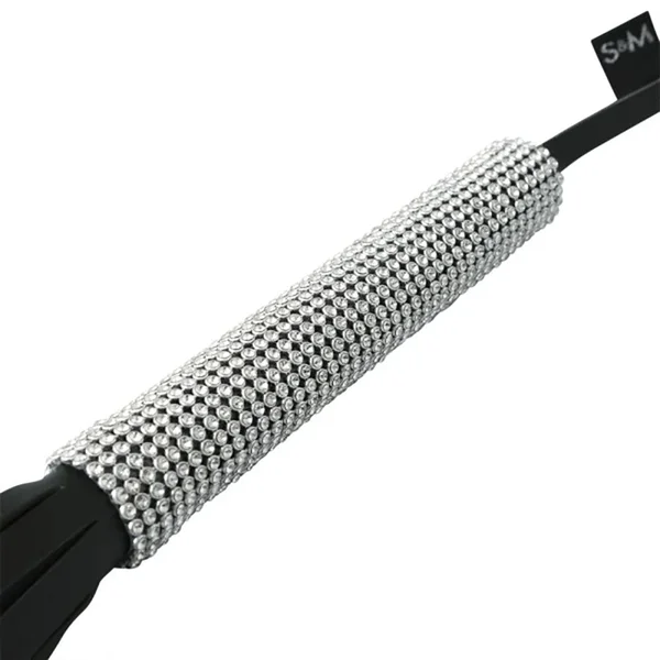 Sex & Mischief Sparkle Flogger - Black/Sparkle 78 cm Flogger Whip — image 3 of 3