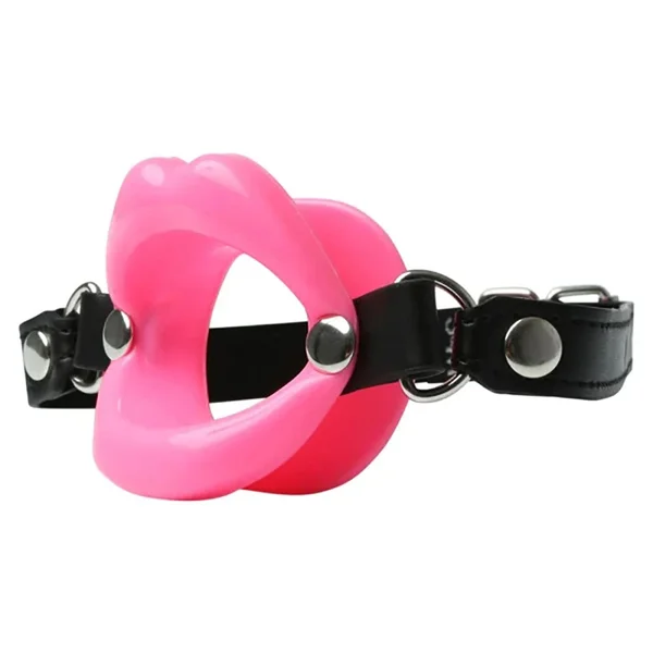 Sex & Mischief Silicone Lips Mouth Gag - Pink - Pink Mouth Restraint — image 3 of 6